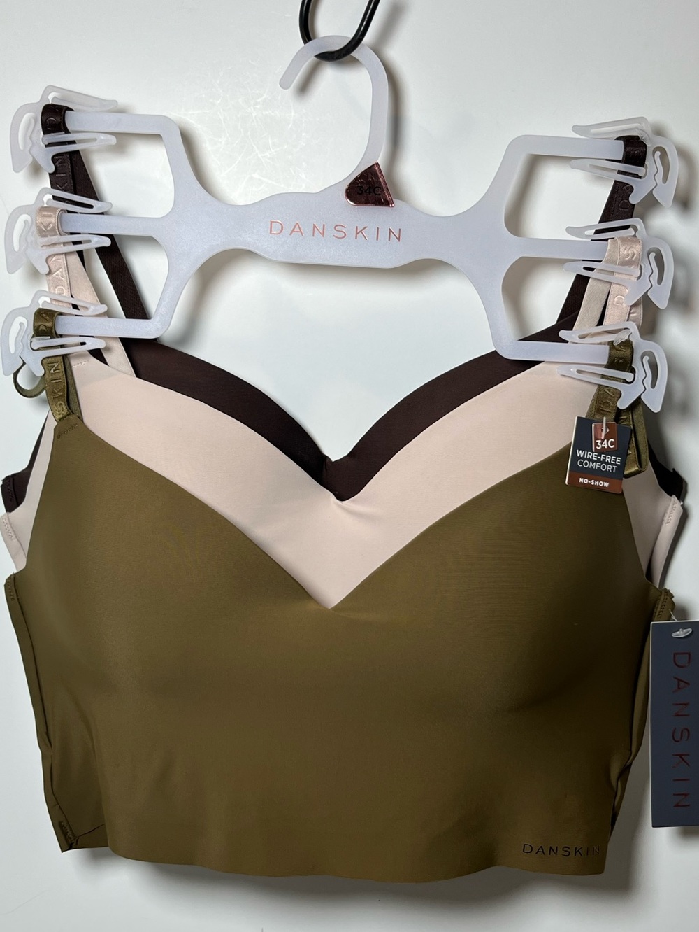 Danskin Smooth & Silky Invisible Edge Seamless Pullon Wireless 3pc Bra/Bralette